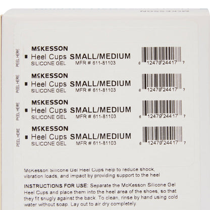 HEEL CUP, SILICONE SM/MED