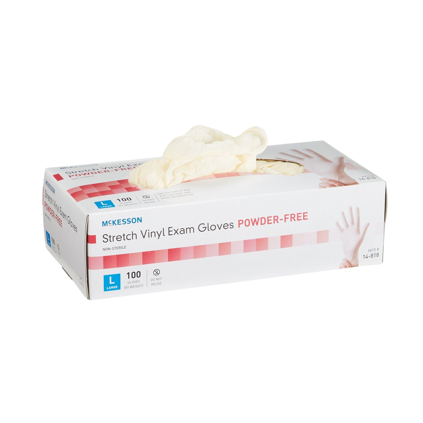 GLOVE, EXAM VNYLSTRCH LG N/S