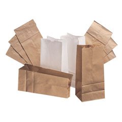BAG, PAPER GROCERY WHT #4 3X5X9 1/2