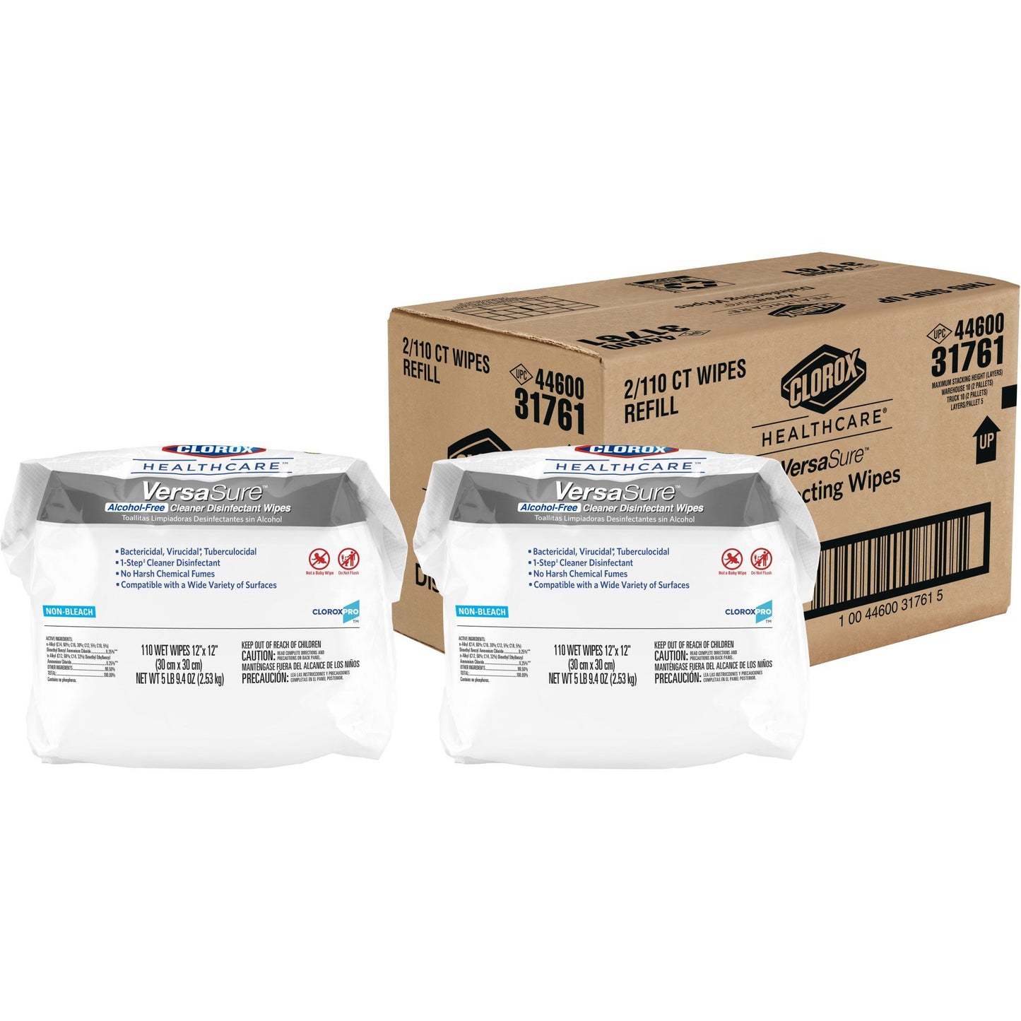 WIPE, DISINFECTANT VERSASURE ALCHL FREE REFILL