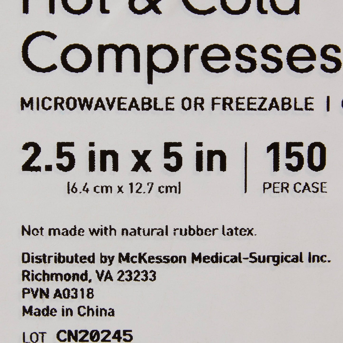 COMPRESS, RUSBL HOT/COLD LF XSM 2.5"X5"
