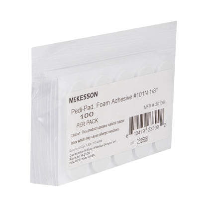 PEDI-PAD, FOAM ADH WHT #101-NAARROW 1/8"