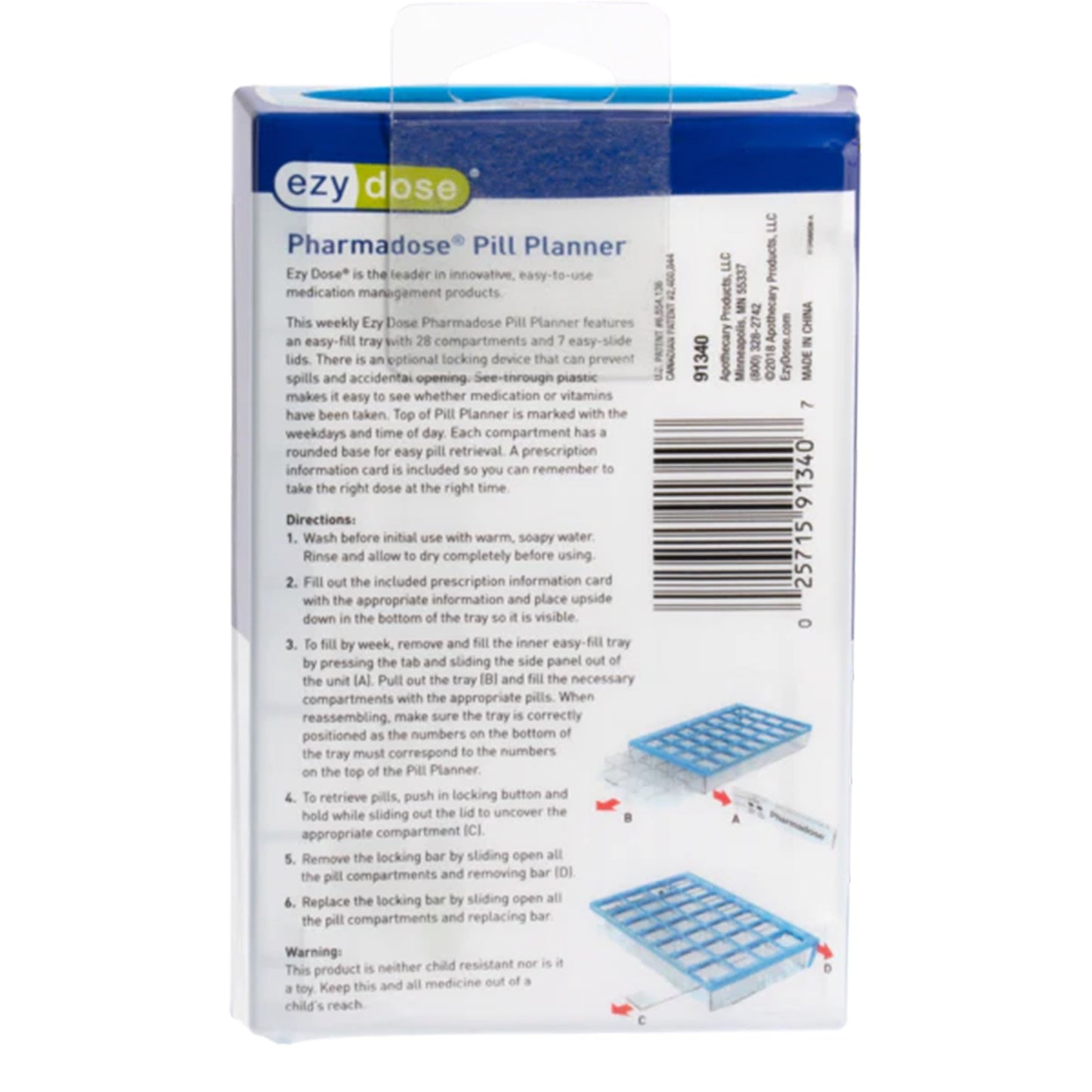 ORGANIZER, PILL MEDISET 28POCKET
