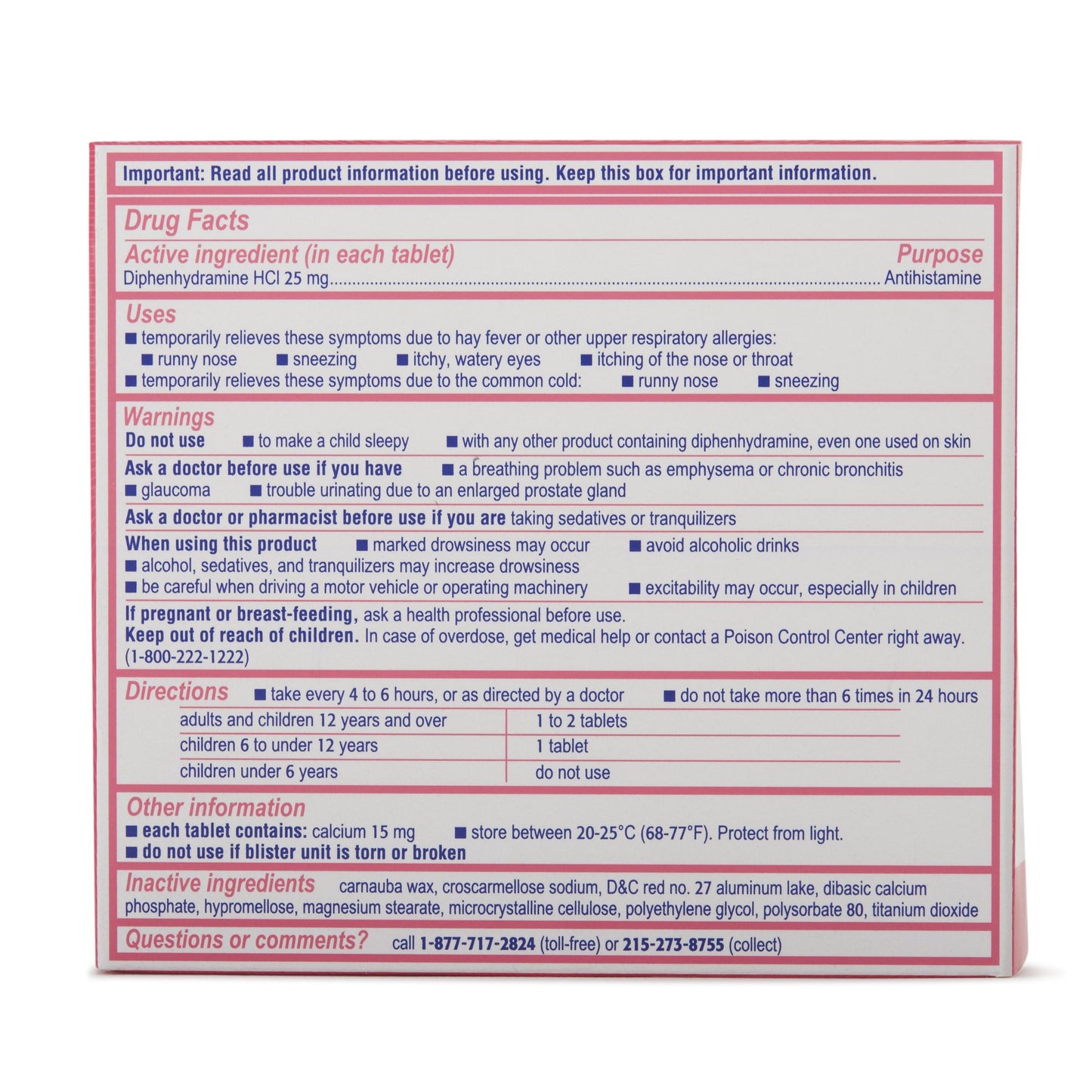 BENADRYL ULTRA, TAB 25MG