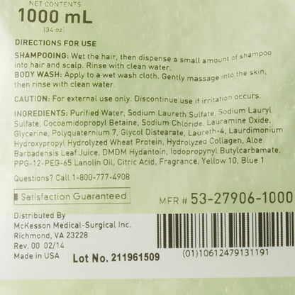 SHAMPOO, HAIR/BODY COND CUCUMDISC 1000ML