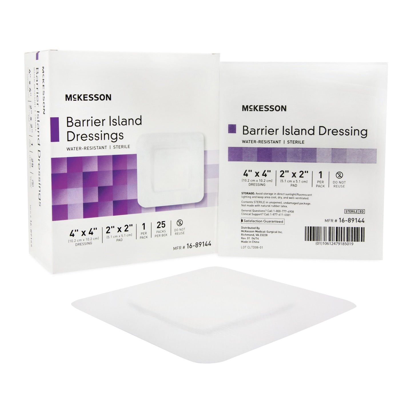 DRESSING, ISLAND BARR COMPOSITE STR WTRPRF 4X4