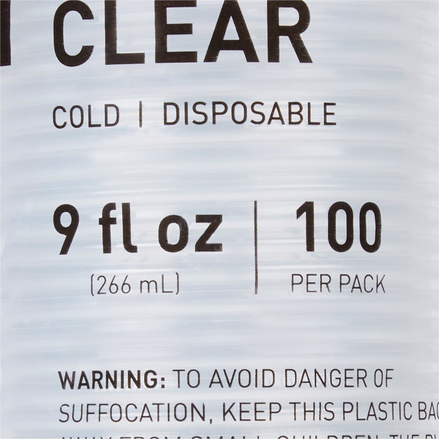 CUP, DRINKING TRANSLUCENT PP 9OZ