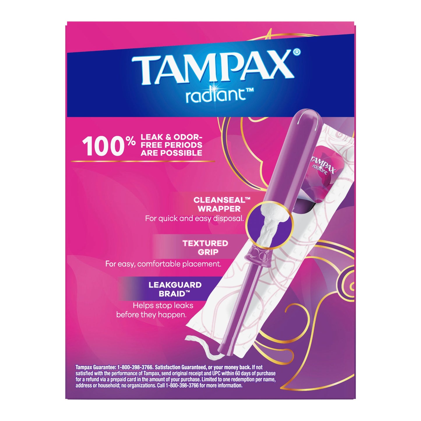 TAMPON, TAMPAX RADIANT APPL REG UNSCNTD