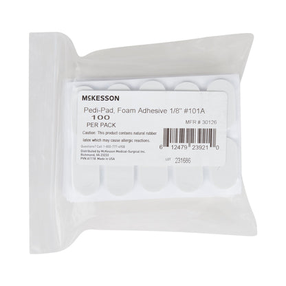 PEDI-PAD, FOAM WHT #101-A-1/8"1/8"