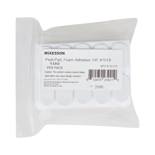 PEDI-PAD, FOAM WHT #101-A-1/8"1/8"