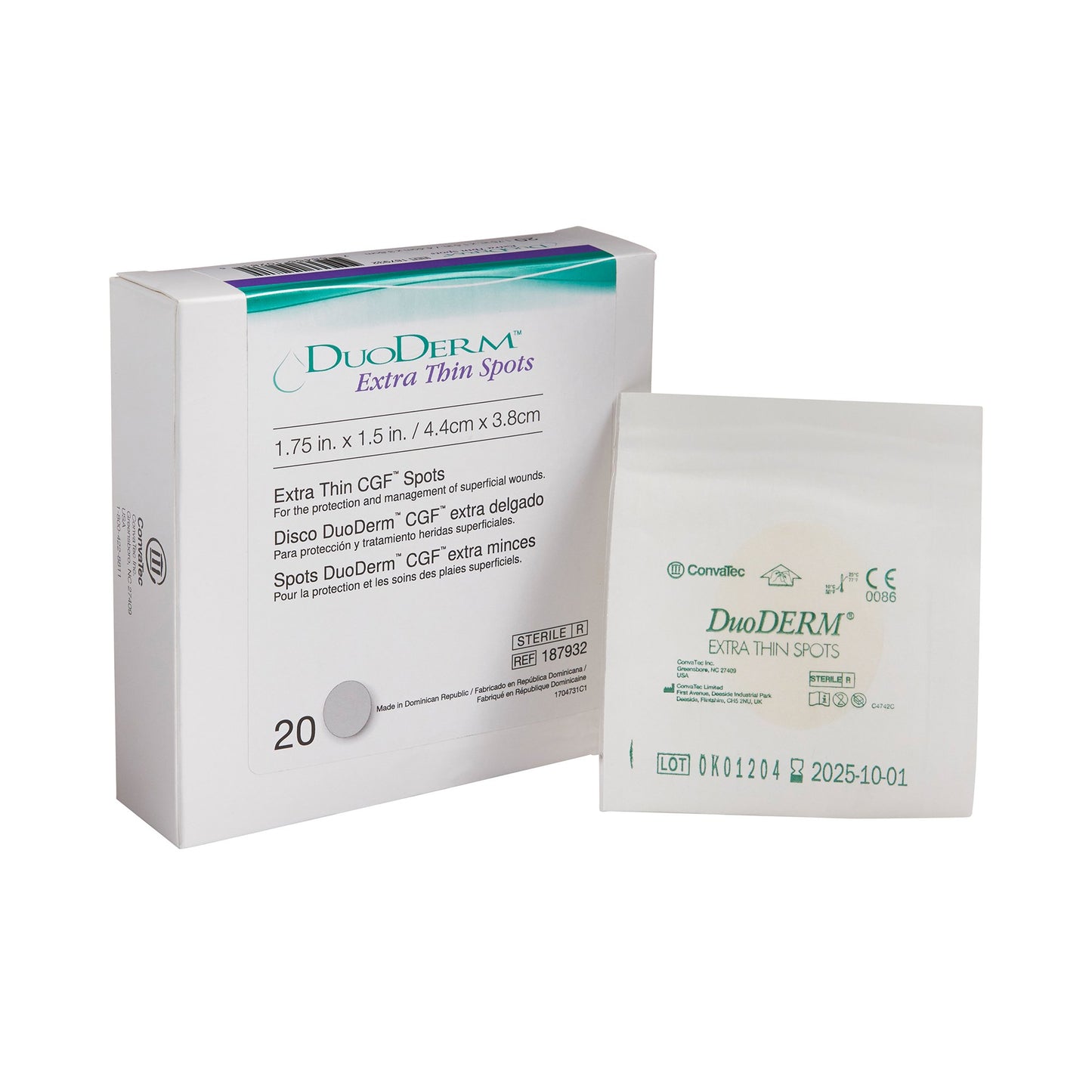 DRESSING, DUODERM X-THIN OVAL1 3/4X1 1/2