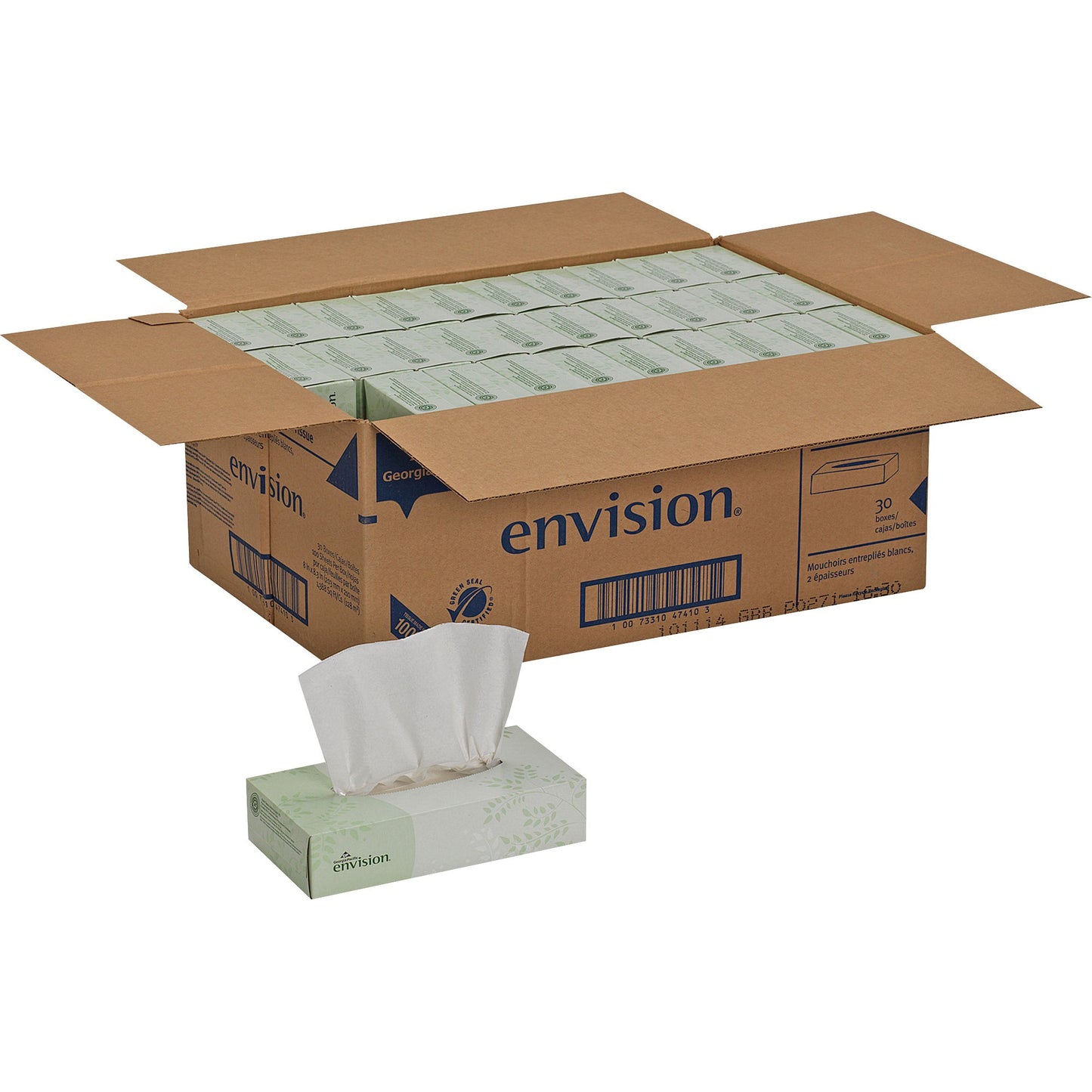 TISSUE, FACIAL ECON 2PLY WHT
