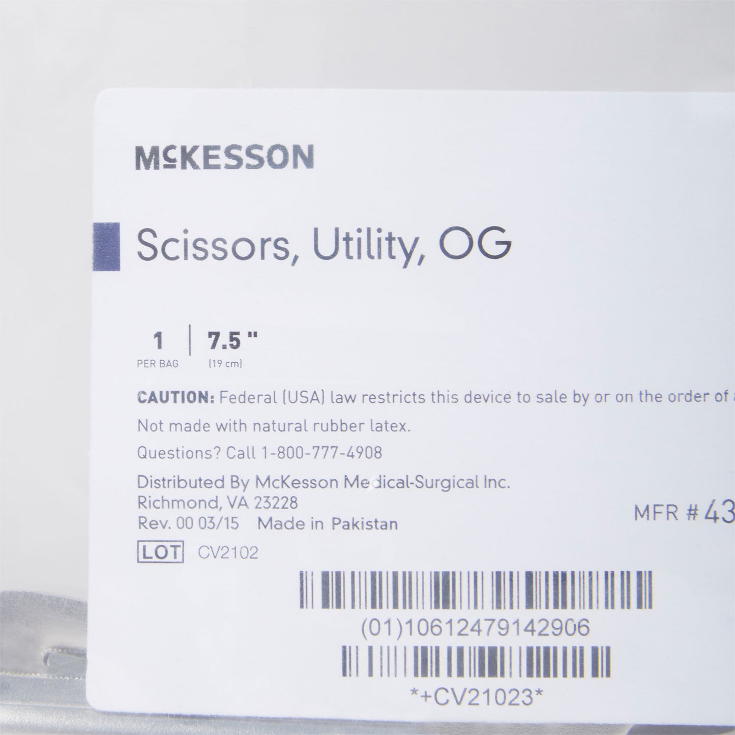 SCISSOR, UTILITY OG 7 1/2"MGM43