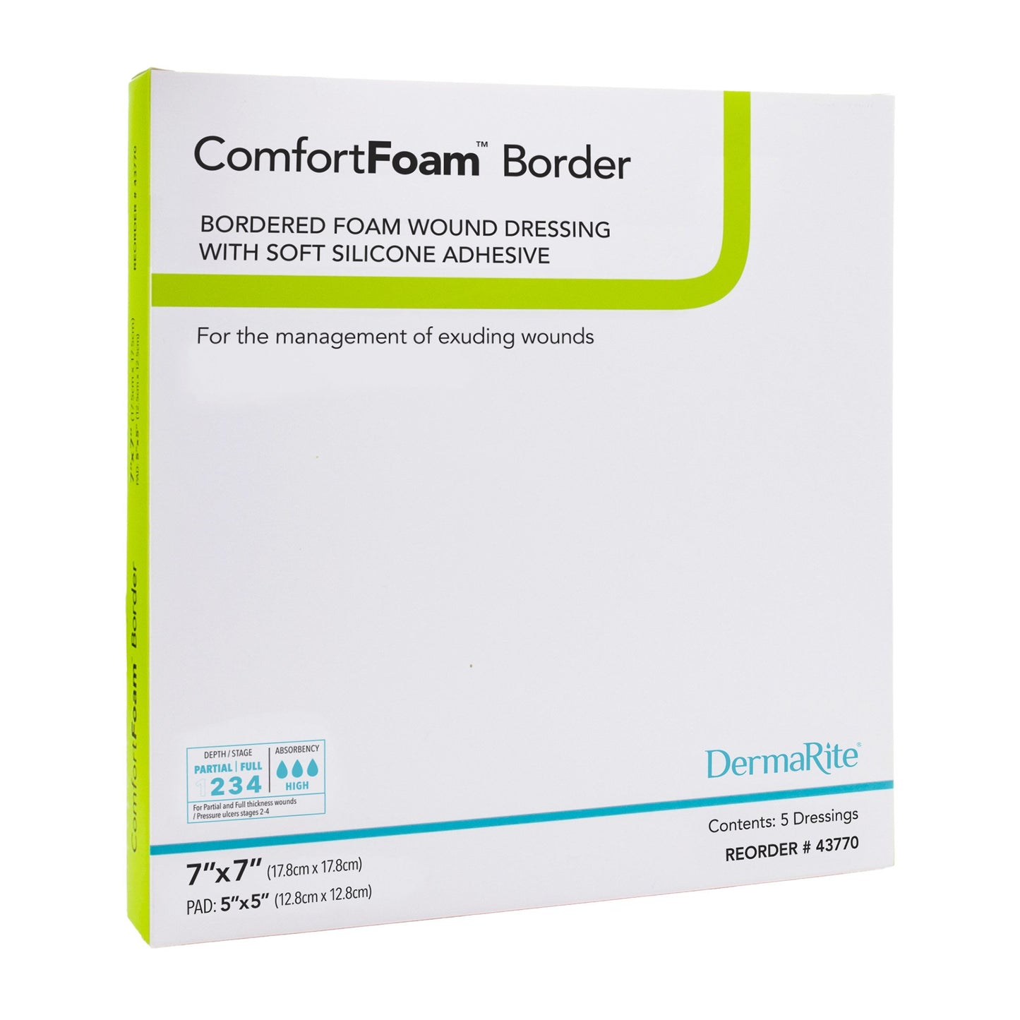 DRESSING, COMFORT FOAM BORDER7"X7"