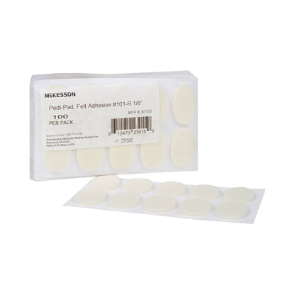 PEDI-PAD, FELT ADH WHT #101-REEGULAR 1/8"