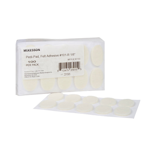 PEDI-PAD, FELT ADH WHT #101-REEGULAR 1/8"