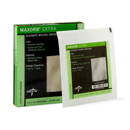 DRESSING, MAXORB XTRA CAL ALGINAT 4"X4" LF