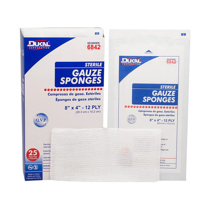 SPONGE, WND CARE GAUZE STR 8X412PLY