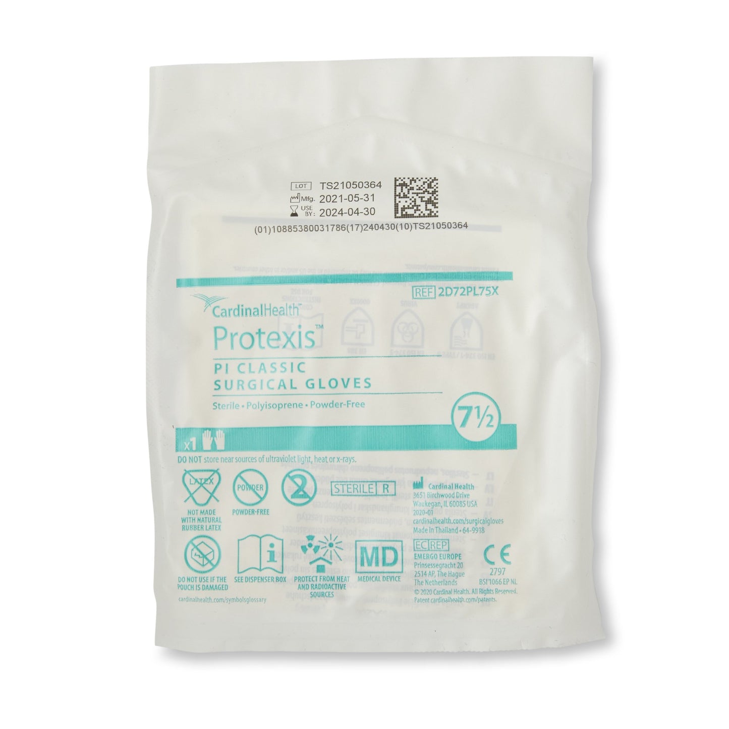 GLOVE, SURG PLYISO 7.5 STR2 SMTH
