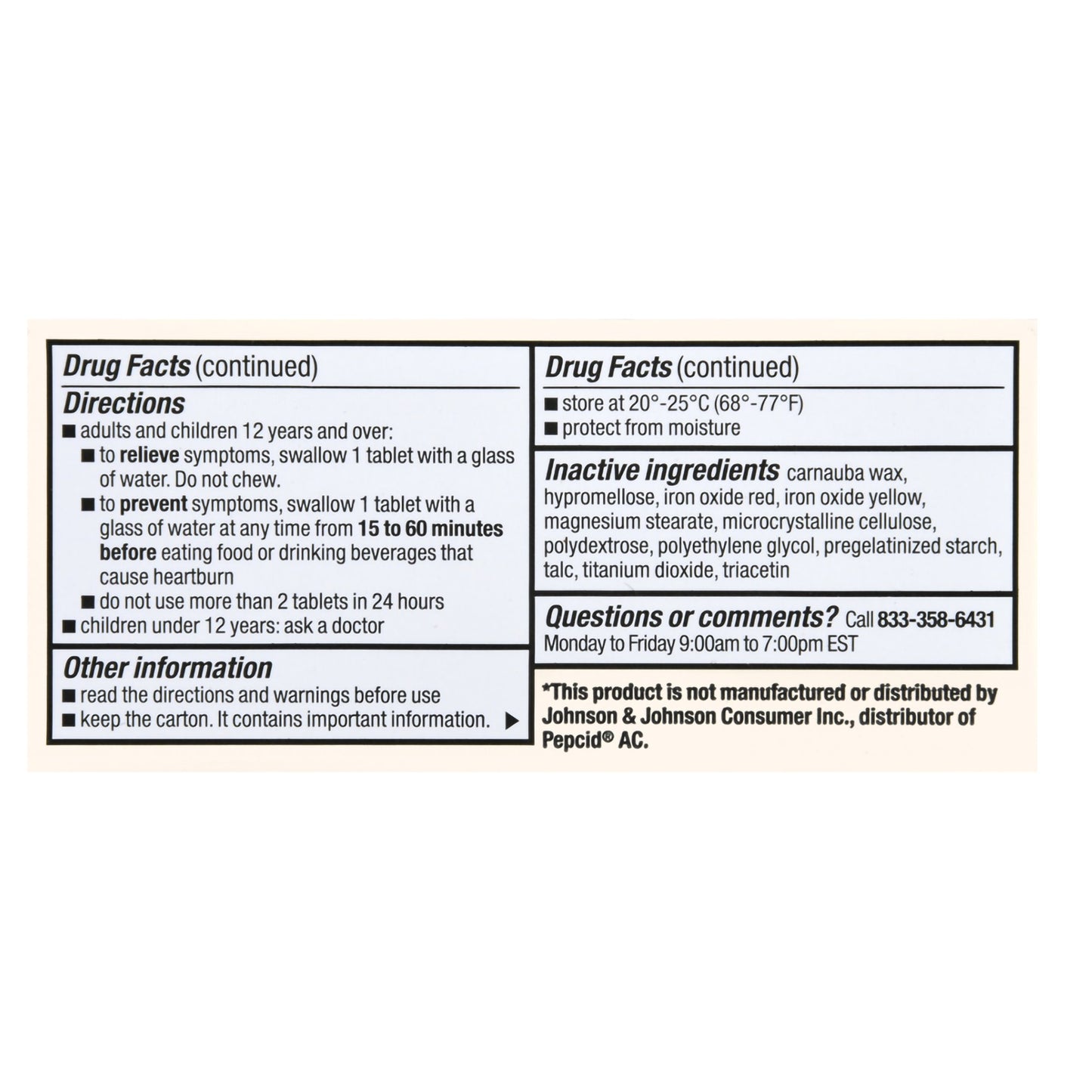 FAMOTIDINE, TAB FT SM ACID REDUCER 10MG