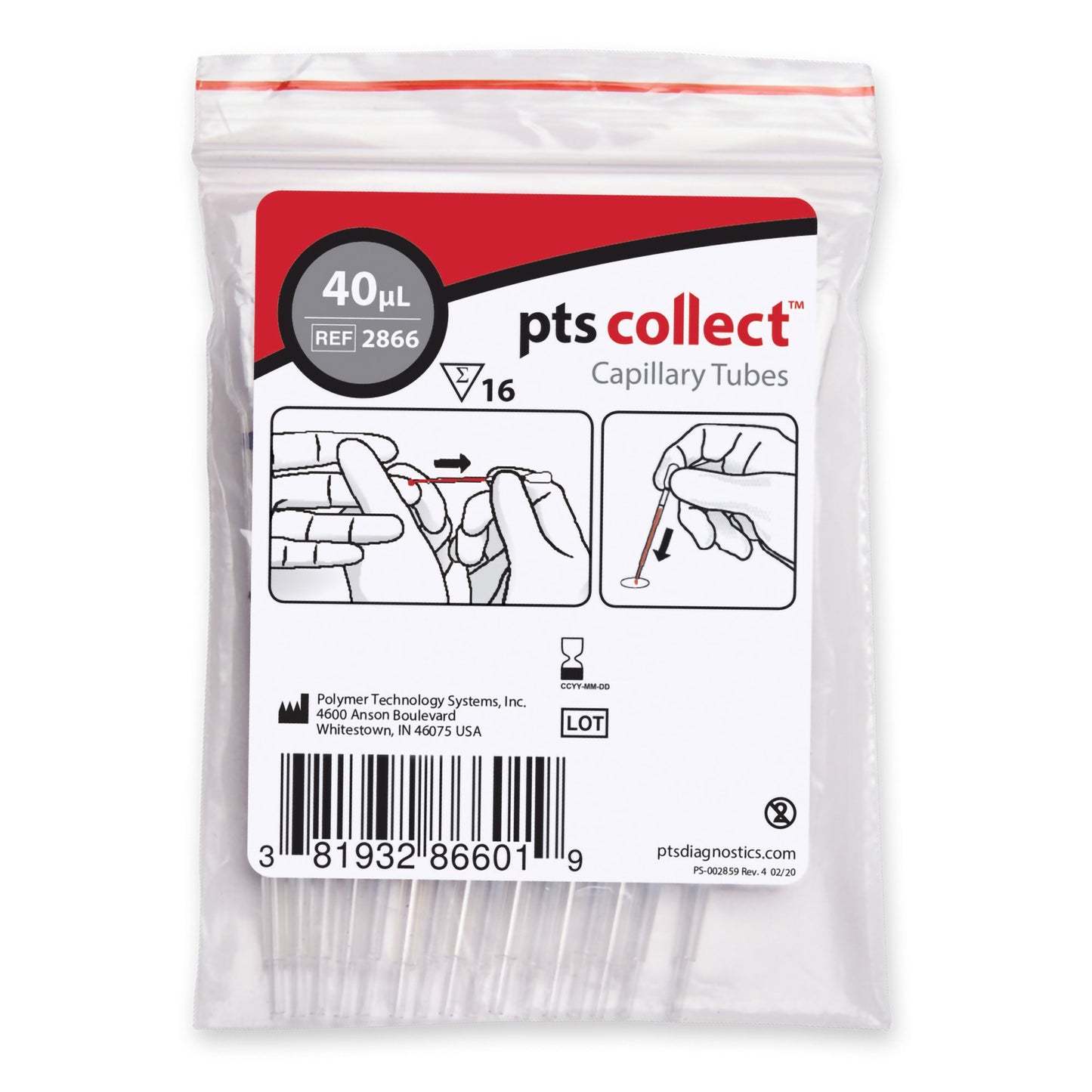 TUBE, CAPILLARY PLAIN BLK 40ULGLS