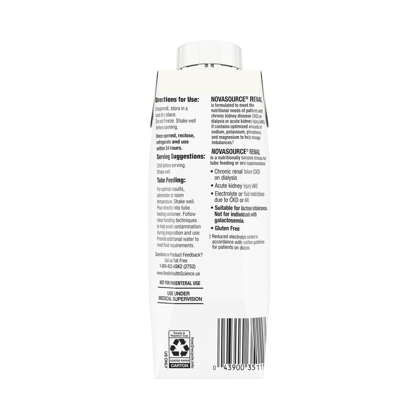NOVASOURCE RENAL, VANILLA 8OZ