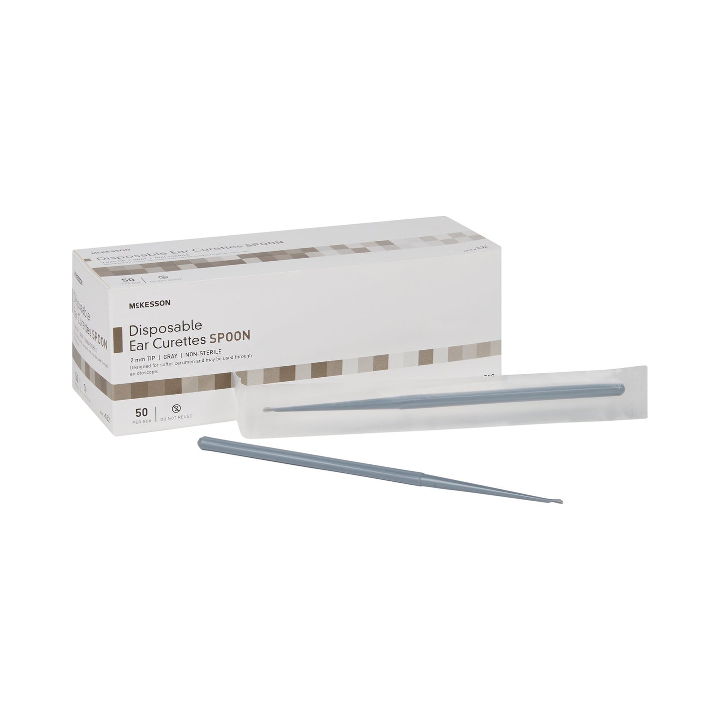 CURETTE, EAR SPOON GRY 2MM