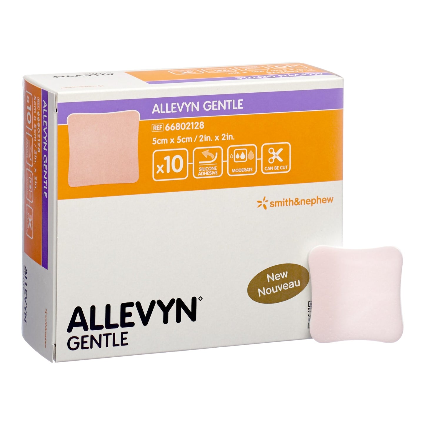 DRESSING, FOAM ALLEVYN GENTLEW/O BRDR 2"X2"