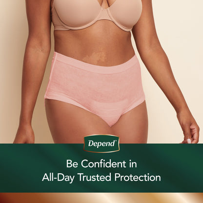 UNDERWEAR, DEPEND SILHOUETTE MAX ABSRB FML LG