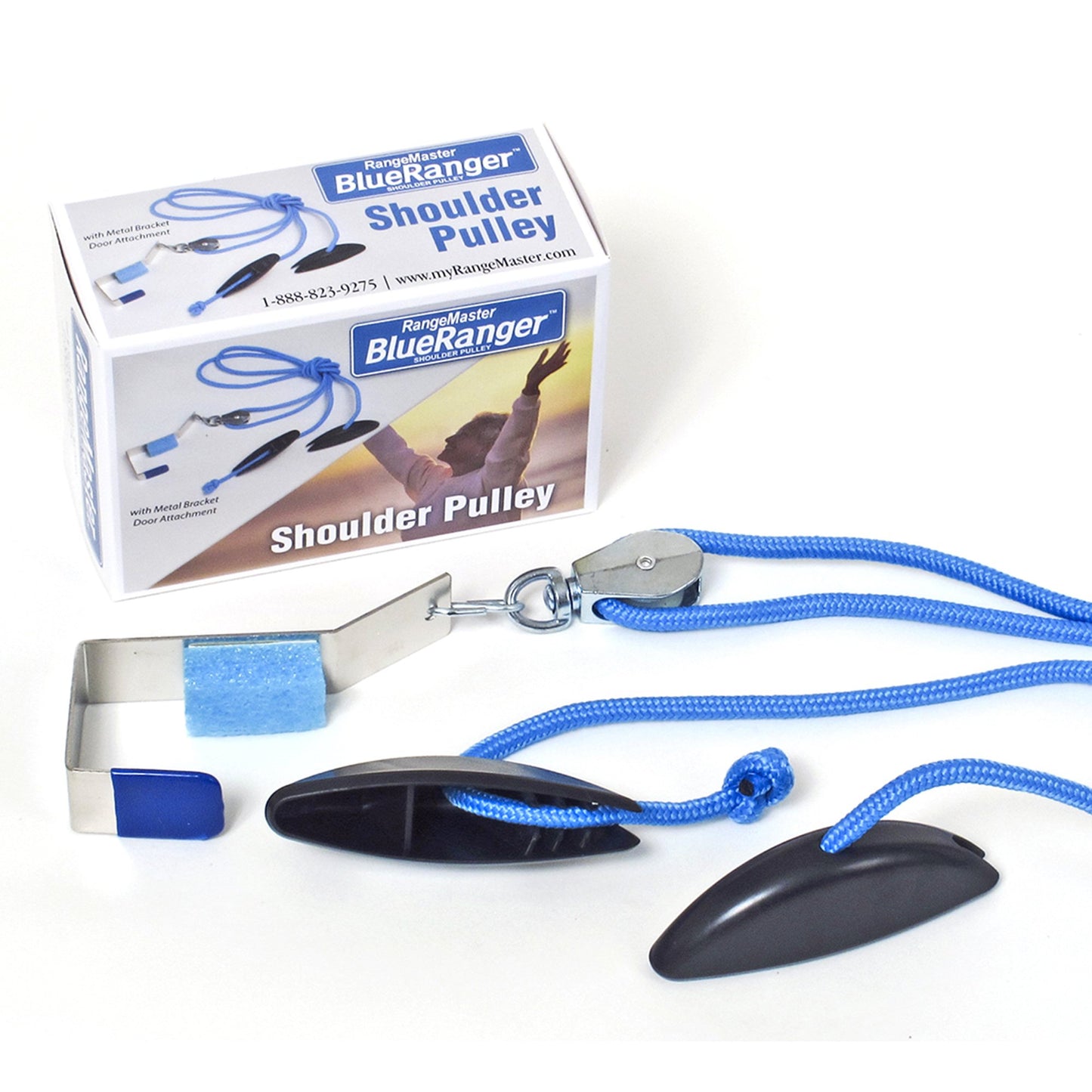 PULLEY, SHLDR THERAPY BLUE RNGR W/MTL BRCKT