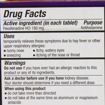 ALLEGRA 24HR, TAB 180MG ADLT
