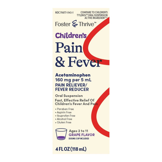 ACETAMINOPHEN, SUSP FT 160MG/5MLAF CHILD GRAPE 4OZ