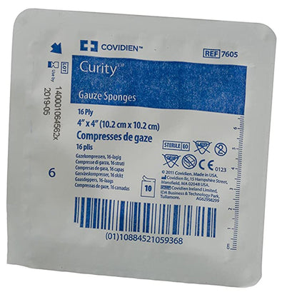 SPONGE, GAUZE 16PLY 4"X4" STR