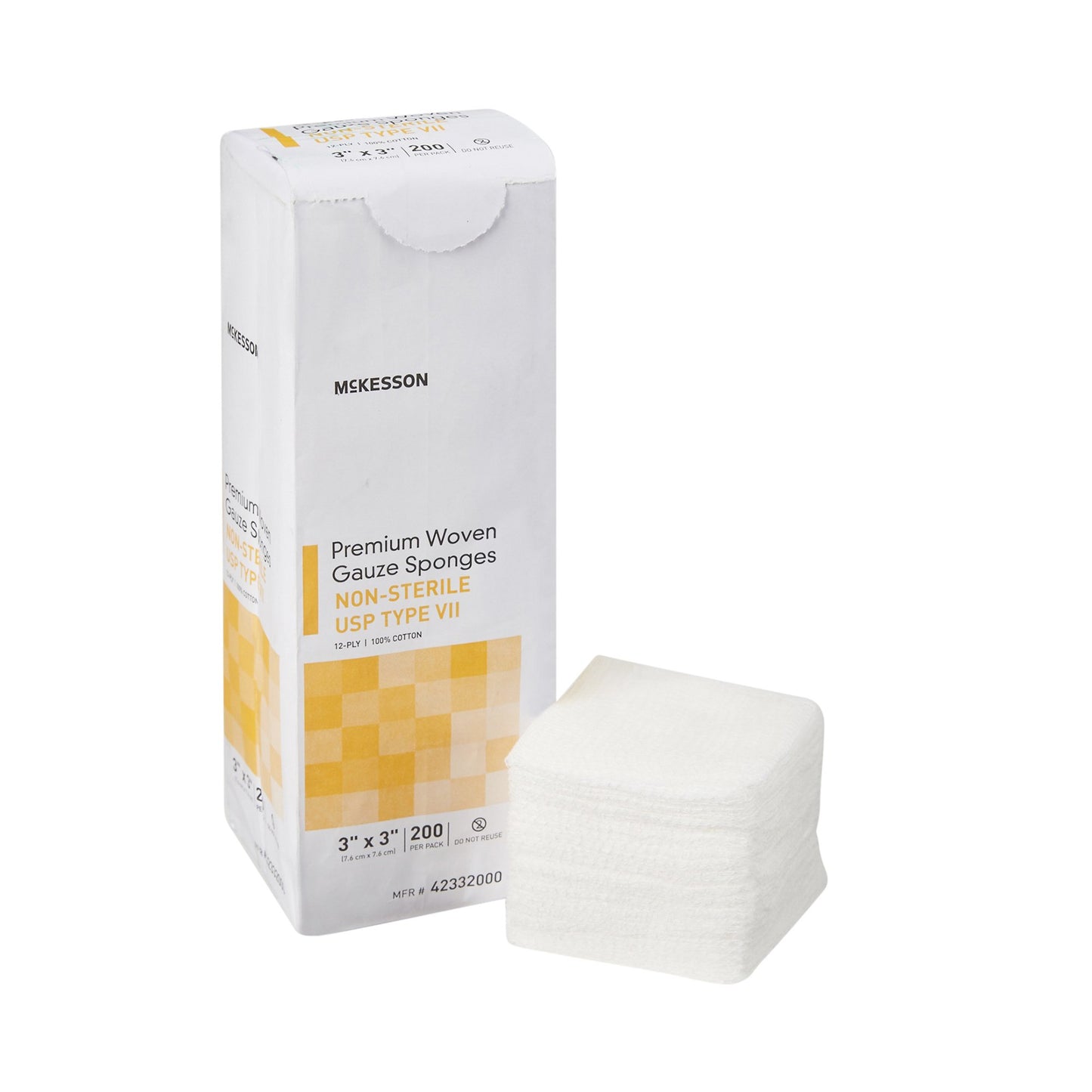 SPONGE, GAUZE TYPE-VII 12PLY N/S 3"X3"