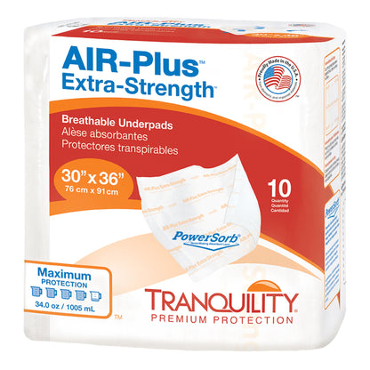 UNDERPAD, INCONT TRANQUILITY AIR-PLUS 30"X36"
