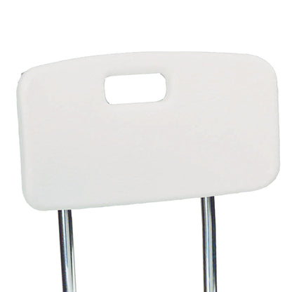 BENCH, BATH W/BACK BARIATRIC X-BRACED ALUM FRAME 500LB