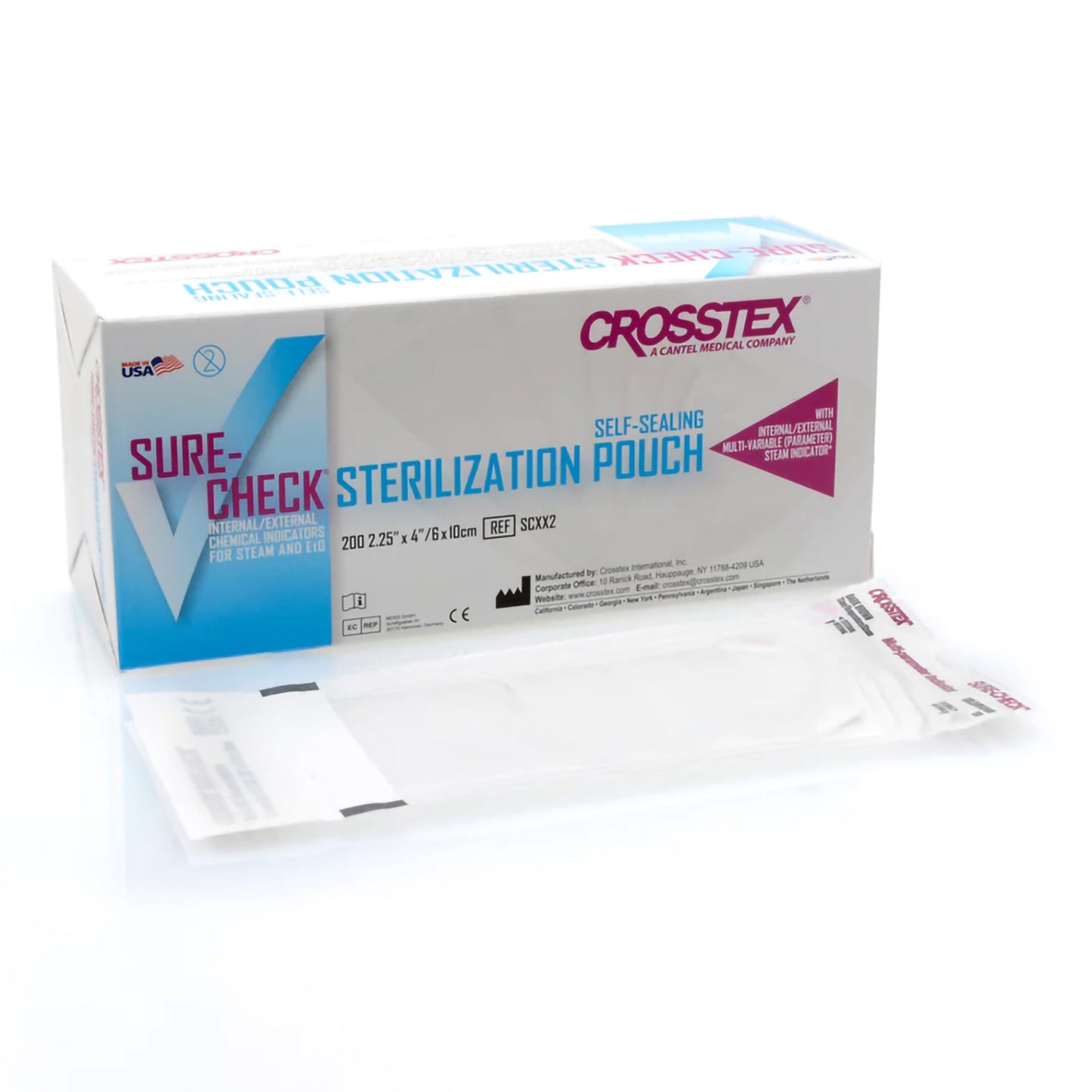 POUCH, STERILIZATION SURECHEC2.25"X4"