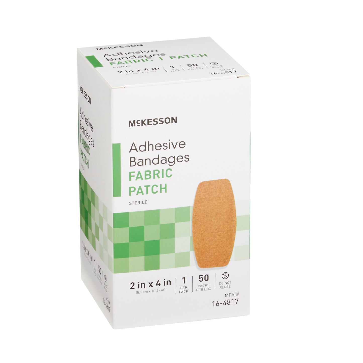 BANDAGE, ADHSV FABR PTCH 2X4 STR LF