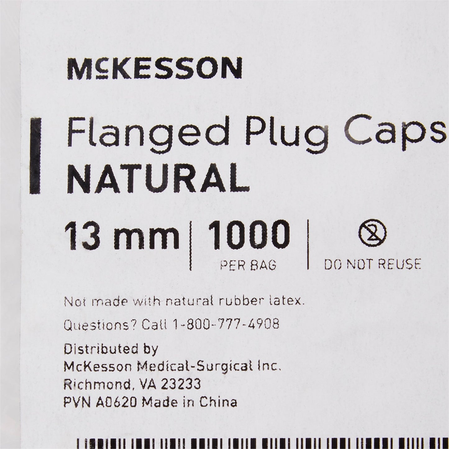CAP, VAC TUBE NAT 13MM