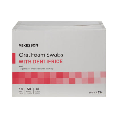 ORAL FOAM SWABSTICK, W/DENTIFRICE MINT