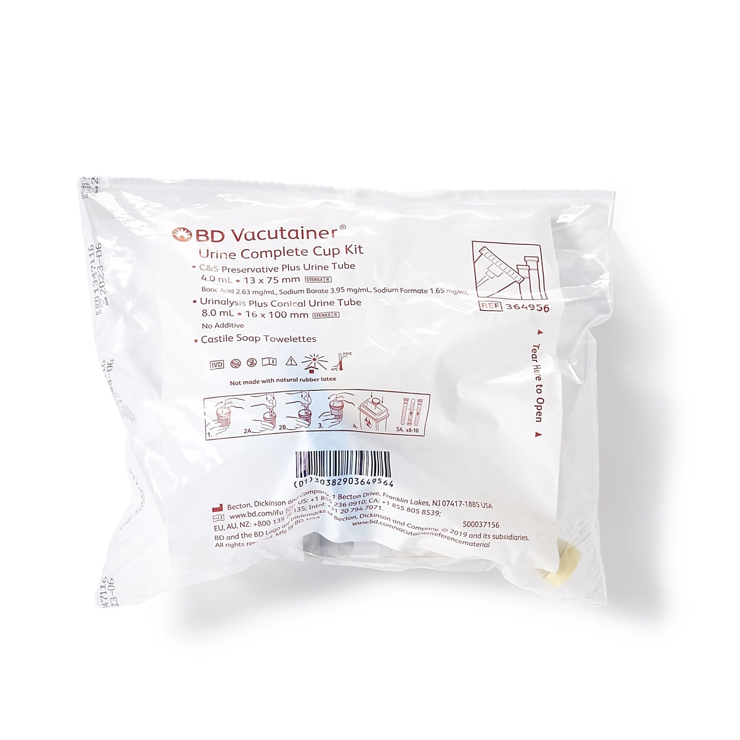COLLECTION KIT, URINE COMPLETE8ML 13"X75"