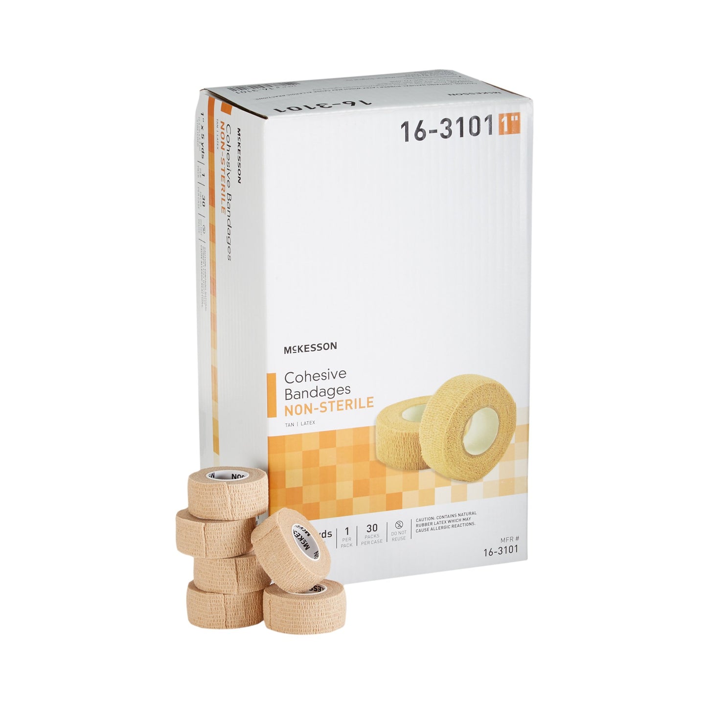 BANDAGE, COHESIVE N/S TAN 1"