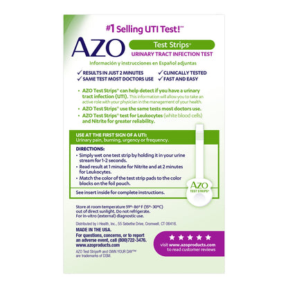 AZO TEST STRIPS, URINARY TRACTINFECTION
