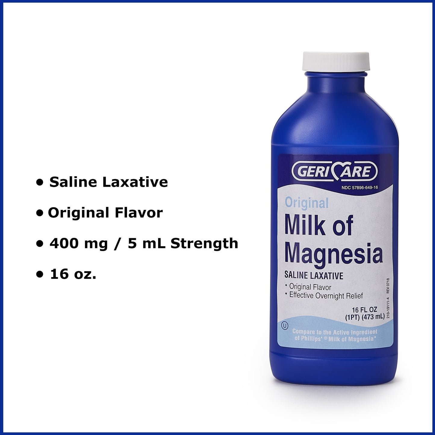 MILK OF MAGNESIA, LIQ ORIGINALFLAVOR 16OZ