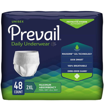 BRIEF, PULL-ON PREVAIL SUP ABSRB 2XLG