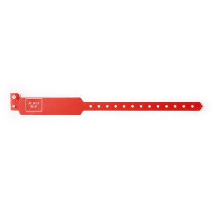ID BAND, ALLERGIC ALERT RED