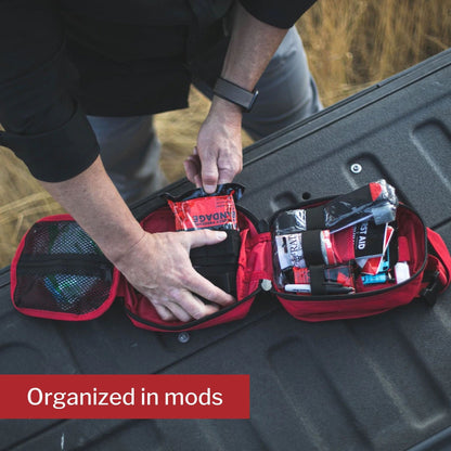 FIRST AID KIT, MYFAK STD NYLONBAG 100PC RED 7.5X6.5X5"