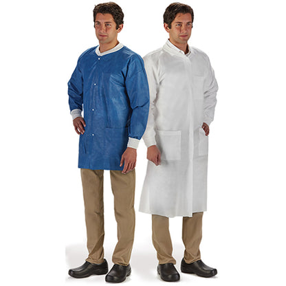 JACKET, LAB LABMATES 3PCKT COLLAR CUFFS BLU MED