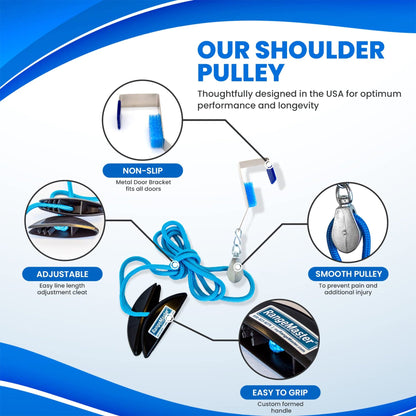 PULLEY, SHLDR THERAPY BLUE RNGR W/MTL BRCKT