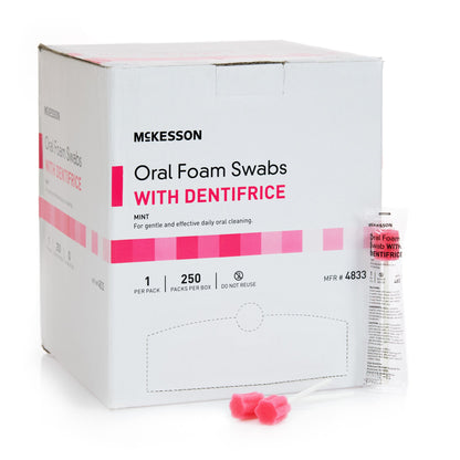 ORAL FOAM SWABSTICK, W/DENTIFRICE MINT